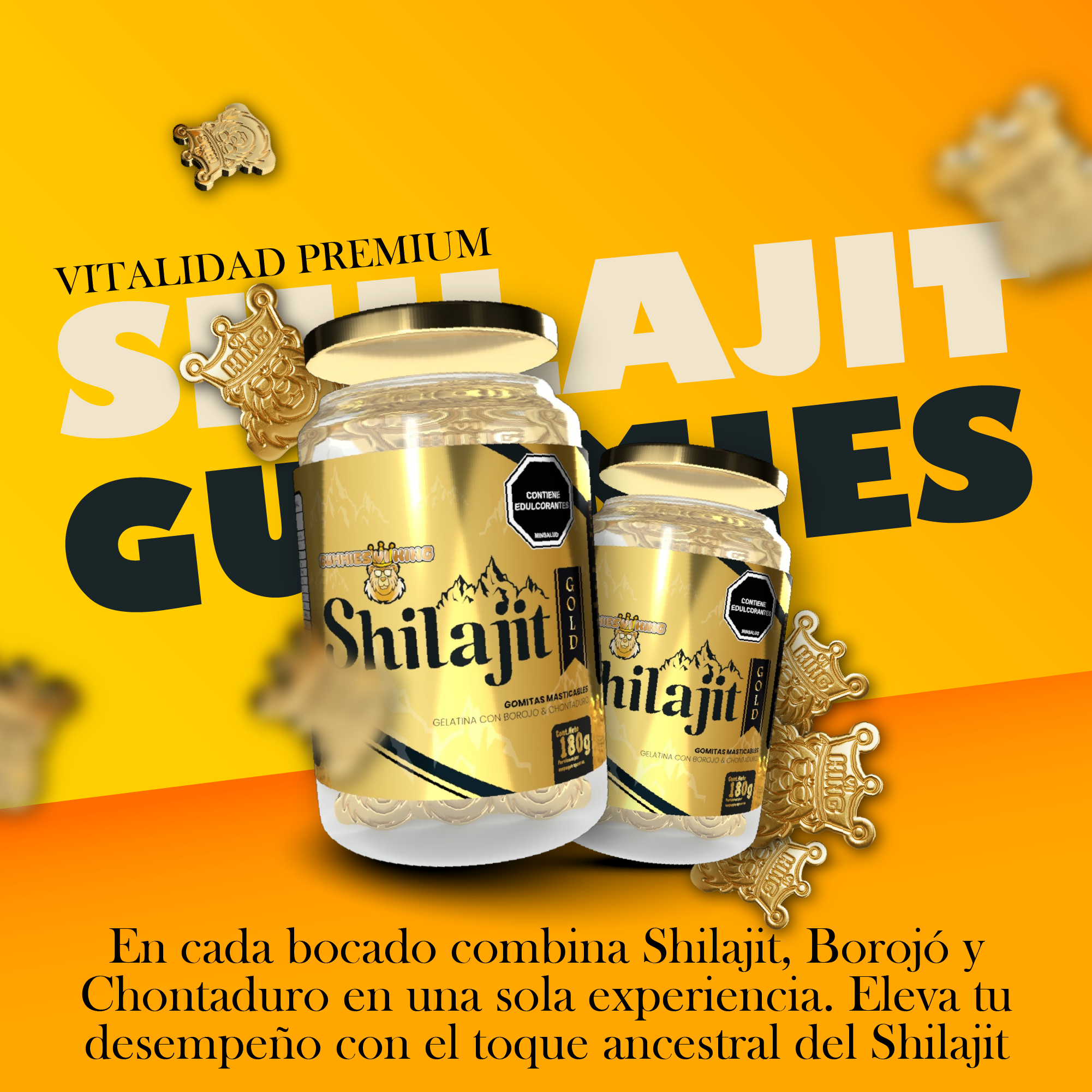 Miniatura 5 de Trio Shilajit Gold Gomas Envase de 60Und